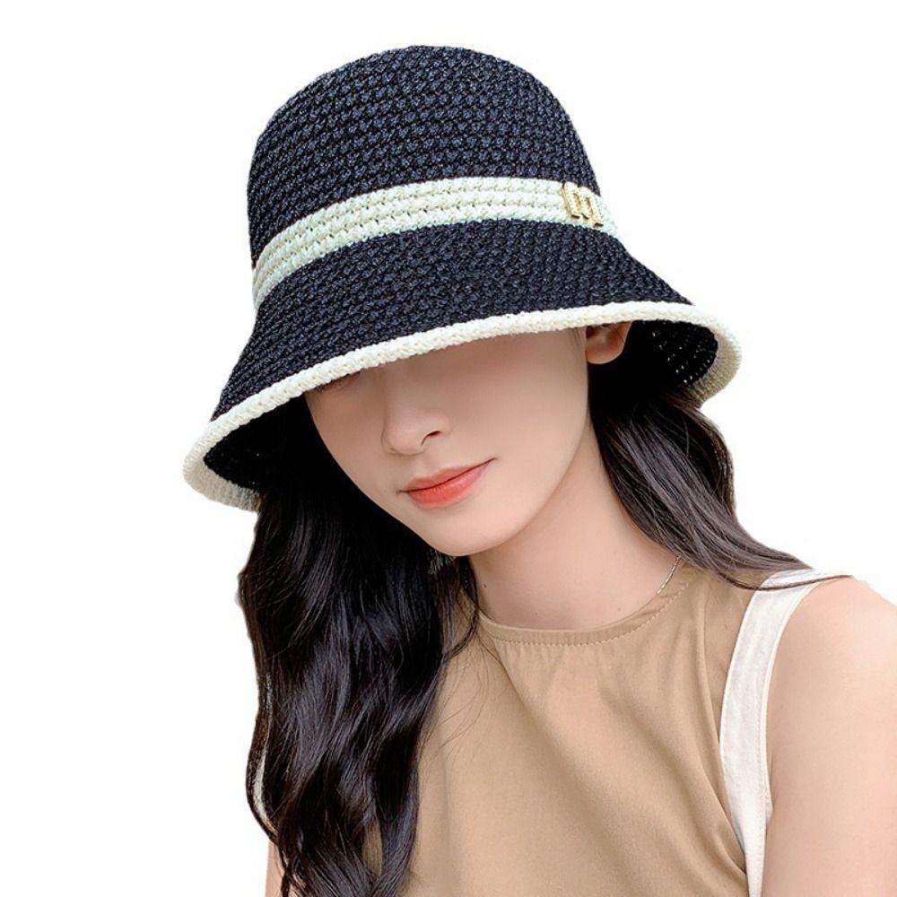 Foldable Bow Fisherman Hat Elegant Sunscreen Bucket Cap Fashion Woman Sun Hat Travel