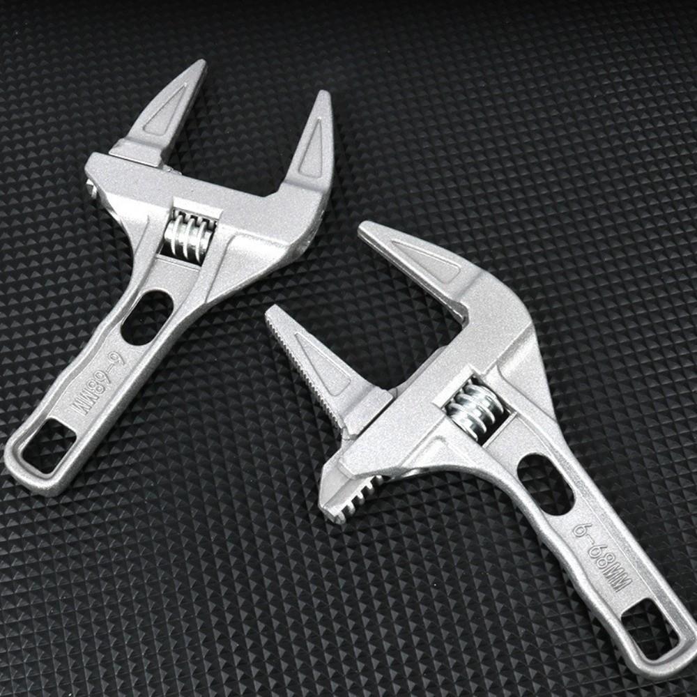Aluminum Alloy Bathroom Wrench Adjustable Jaw Nut Removal Tool Universal Spanner  Plumbing Repair