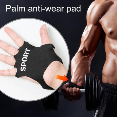 1 Pair Workout Hand Grips Ultralight Sweat-absorbing Palm Protection Weight Lifting Pull-ups Hand Grips Gym Gloves