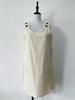 European and American coats new round neck pockets striped straps button casual dress