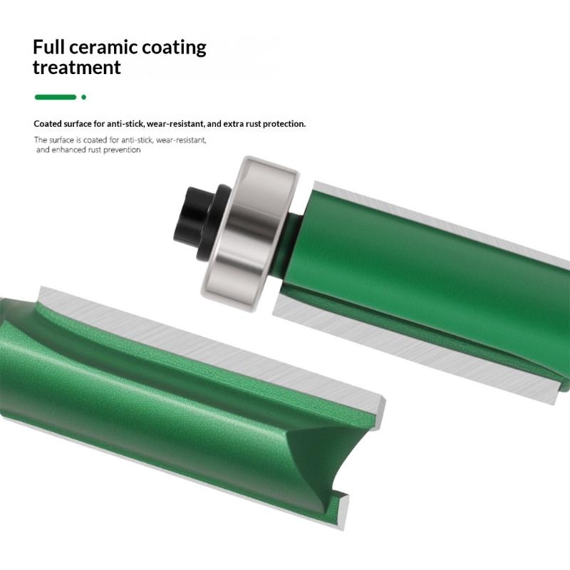 4Pieces 1/4Inch Shank Milling Cutters Suitable for Desktop and Handheld Routers Ideal for Edges Trimming Operations