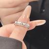 925 Sterling Silver Jewelry Double Layer Sweet Love Heart Finger Rings for Women Wedding Party Jewelry For Girls Friend Gift