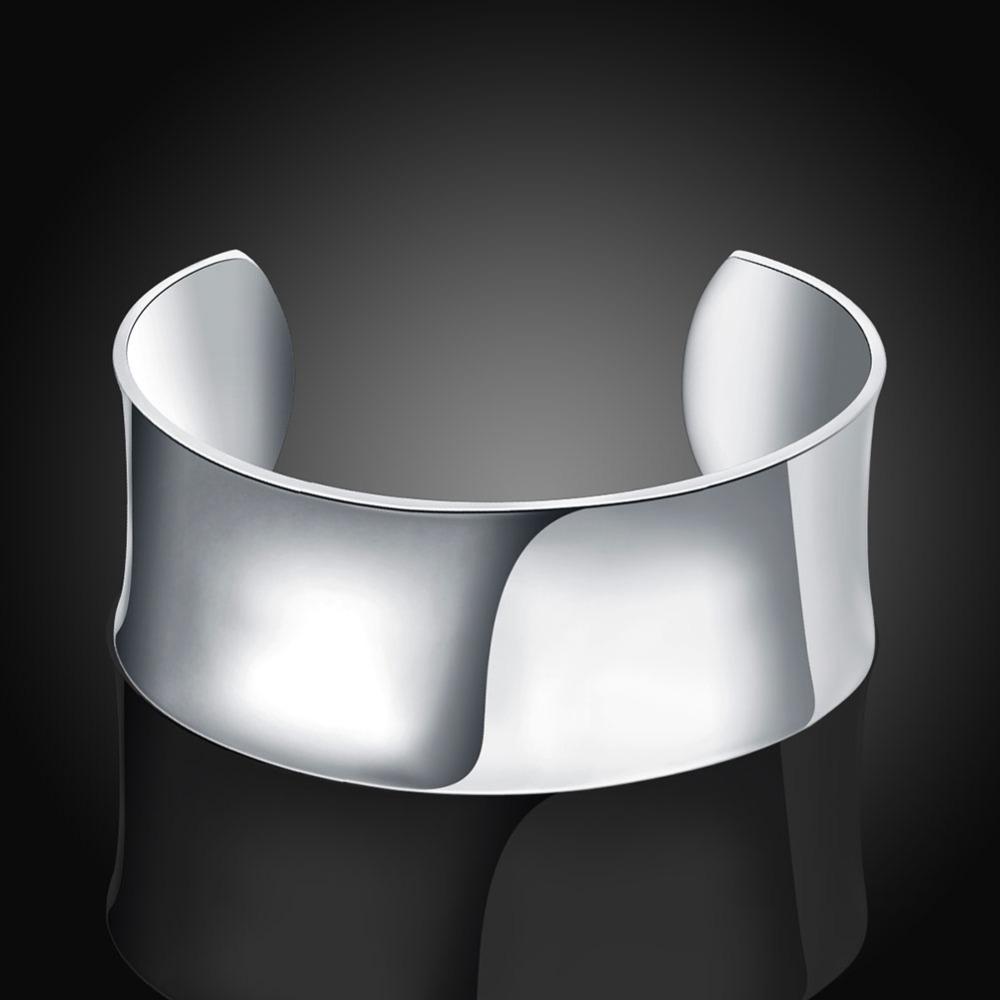 High Quality   Jewelry Bangle Bracelet Simple Round Big Open Bangle Women Men Trendy Jewelry