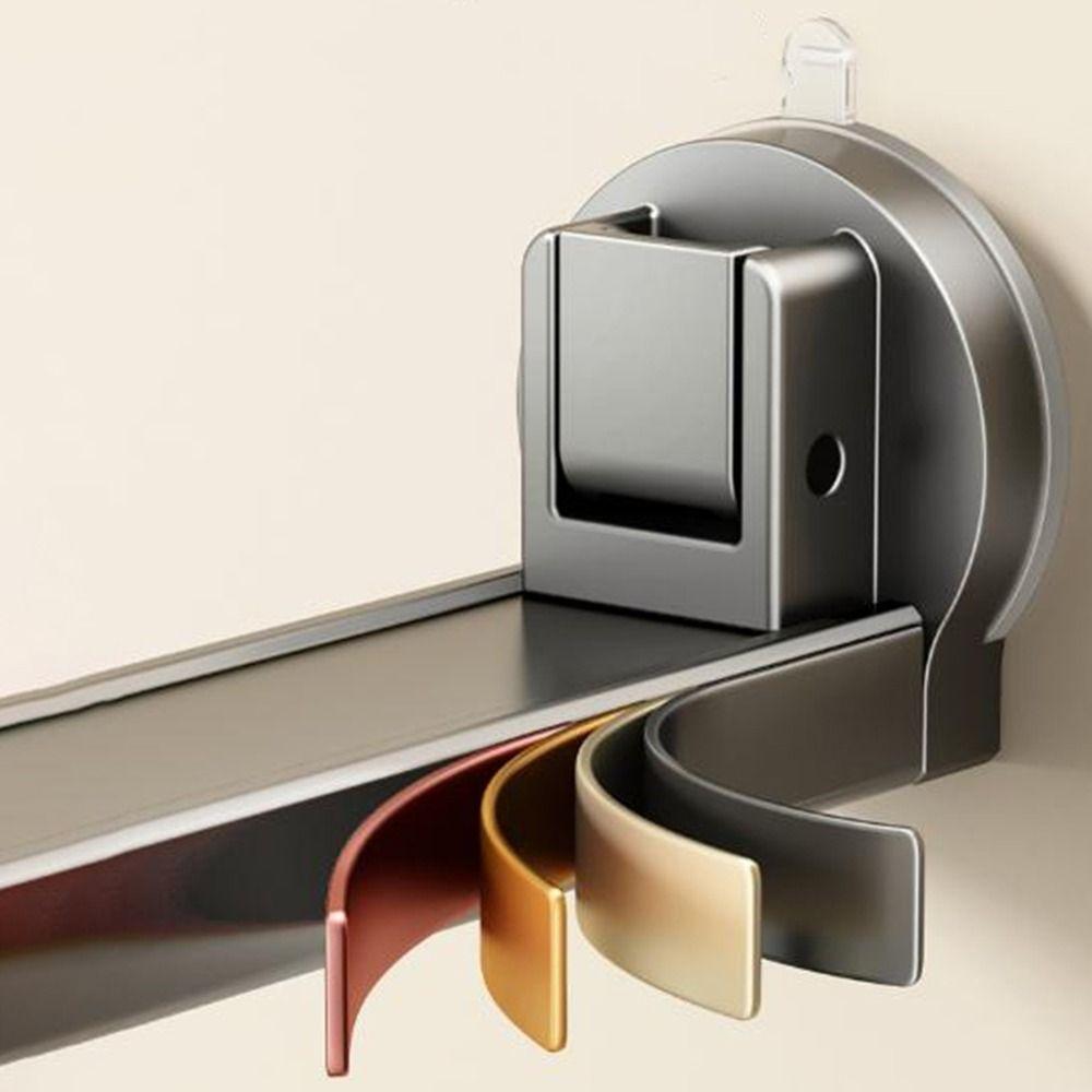 Space Aluminum Spatula Spoon Hanger Punch-free Wall-mounted Suction Cup Shower Hooks Reusable Heavy Duty Utensil Storage Rack