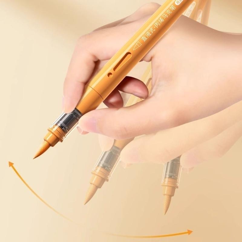 12/24 Colors Acrylic Pen Acrylic Paint Markers Colouring Pen Acrylic Markers Graffiti Marker with Soft Tip for Drawing