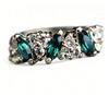 Korean Retro Emerald Rhinestone Ring - Sweet Fashion Style for Women