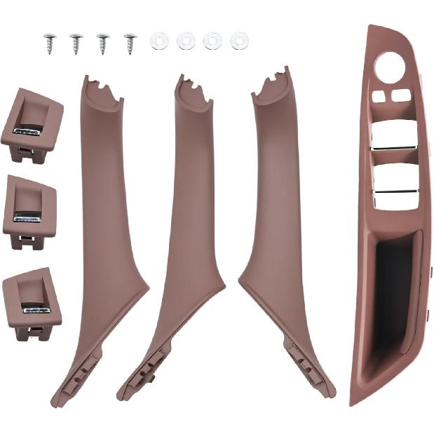 Beige Interior Door Pull Handle Kit Compatible With5 Series F10 F11 520i 520d 523i 525i 525d 528i 530i 530d 535i 535d 2010-2016 Window Switch Armrest