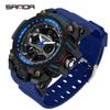 SANDA G Style New Men's Watches 50M Waterproof Sports Military Quartz Watch For Male LED Digital Electron Wristwatch Clock