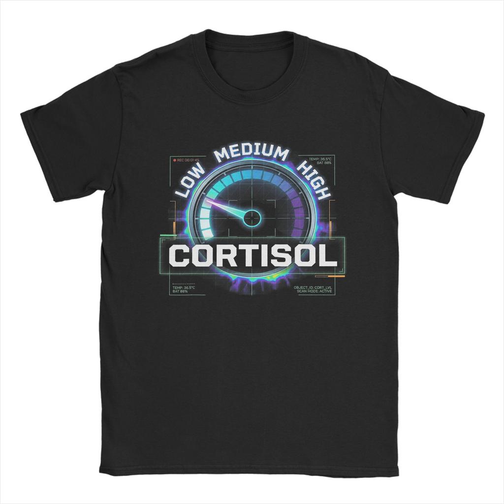 Leisure Funny Low Cortisol Level TShirt for Unisex Crew Neck  Cotton T Shirts  Short Sleeve Tee Shirt Printed Tops
