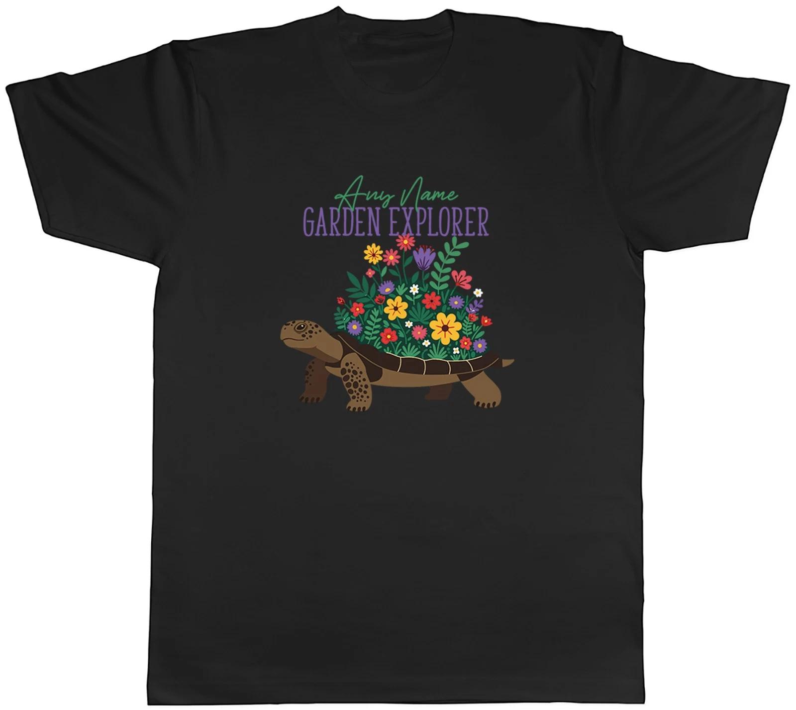 Personalised Garden Explorer Tortoise Gardening Mens T-Shirt Tee Gift Top XXL
