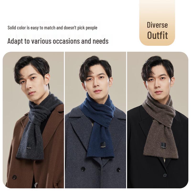 JIUMU Men's 100% Cashmere Winter Scarf