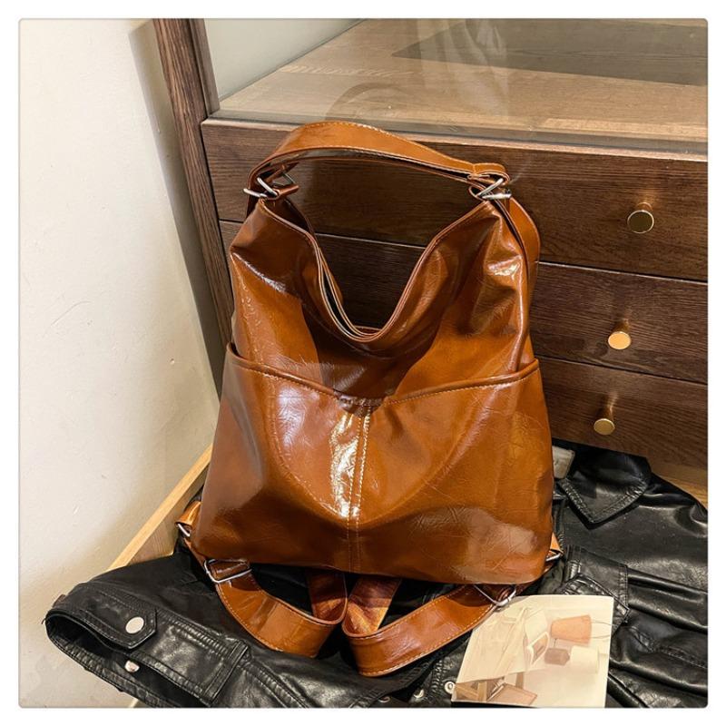 Women's bag new large-capacity commuter bag retro underarm bag multi-functional single shoulder double shoulder dual-purpose bag tide