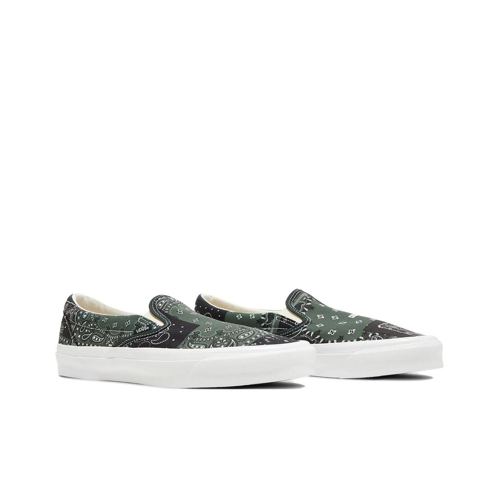 Kith X Vans Vault OG Classic Slip-On LX Bandana - Scarab Unisex Sneakers Green VN0A45JK6CF