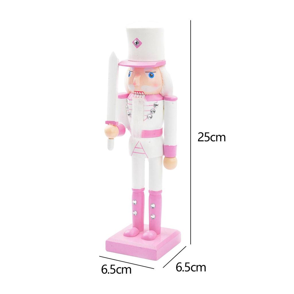 Nutcracker Figurine Wooden Nutcracker Christmas Decoration Christmas Nutcracker Soldier for Living Room Xmas Tree Festive Mantel