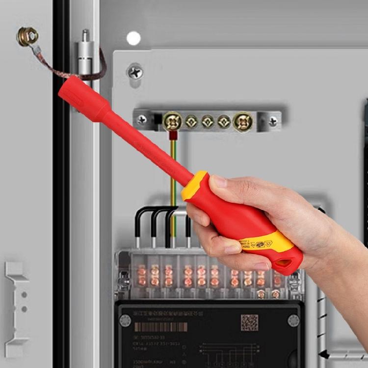 Professional Insulated Socket Wrench 1000V Safety Electrical Work Hexagonal Socket Screwdriver Tool For Electrician