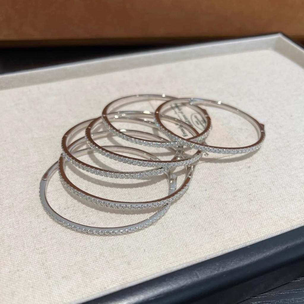 Circle Diamond Bracelet Women's Fashion Light Luxury Niche Exquisite Broken Diamond Zircon Row Diamond Gypsy Star Full Diamond Flash Diamond Bracelet