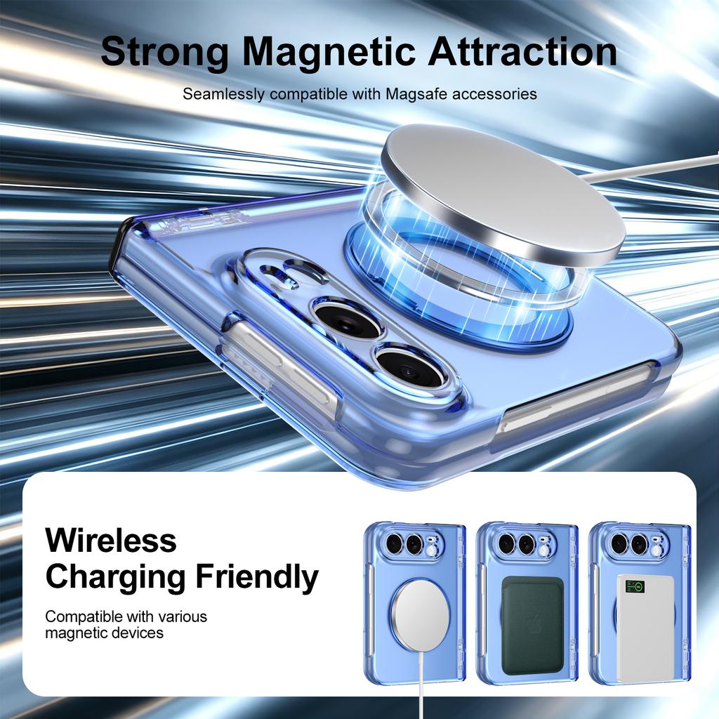 360° Rotating Ring Stand for Magsafe Wireless Charge Case for IPhone Ultra Fold 5G Tempered Glass Screen Protector Hinge Cover