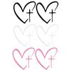Stickers for Cars Heart Shape Long Lasting Cute Car Decals for Rear View Mirror for Vehicles Trailer RV Automotive Sedan Pickup
