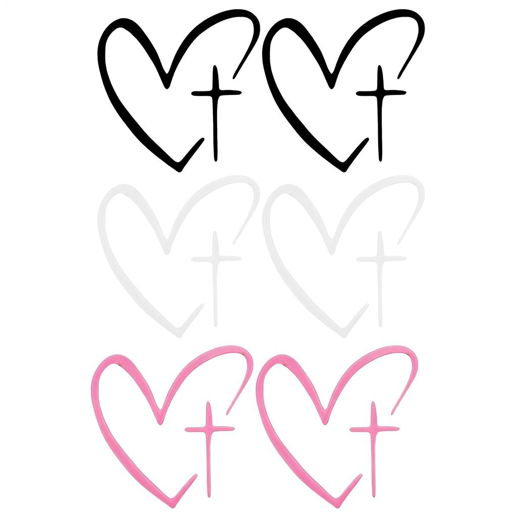 Stickers for Cars Heart Shape Long Lasting Cute Car Decals for Rear View Mirror for Vehicles Trailer RV Automotive Sedan Pickup