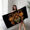 1pc Japan Samurai Oni Mask Microfiber Printed Beach Towel Mountain Climbing Yoga Beach Swimming Running Absorbent Soft Towel