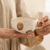1PC Japanese ceramic coffee cups, chestnut soup cups, household milk wide-mouthed mugs, large capacity