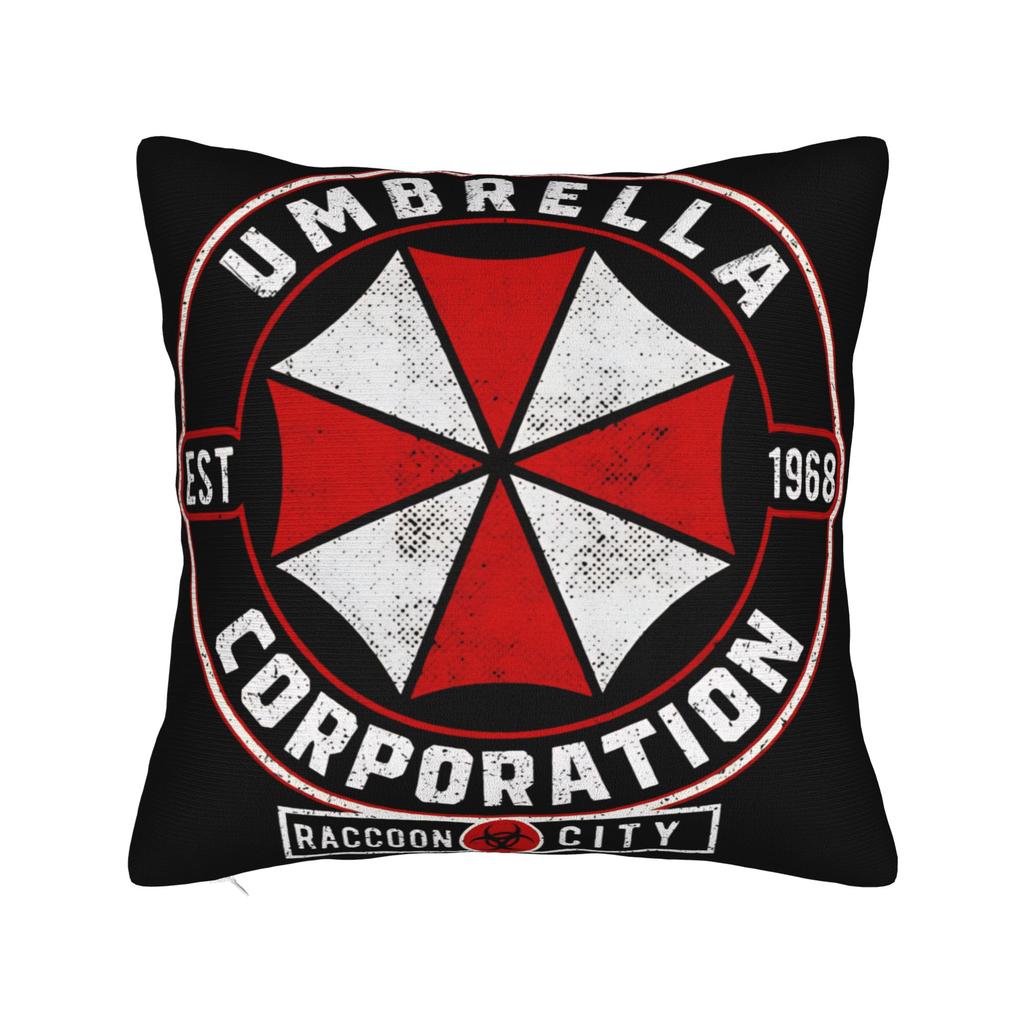 Umbrella Corporations Logo Residents Evils Pillow Cover Print Cushion Cover Kawaii Pillow Case For Sofa Bedroom Home Decor