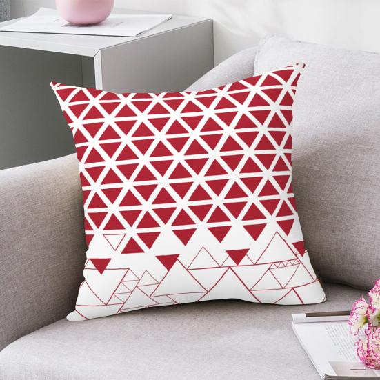 

Pillow Cover Geometric Pattern Wear Non-Fading Cover Washable Luxury Cushion Resistant Sofa Pillow Case D