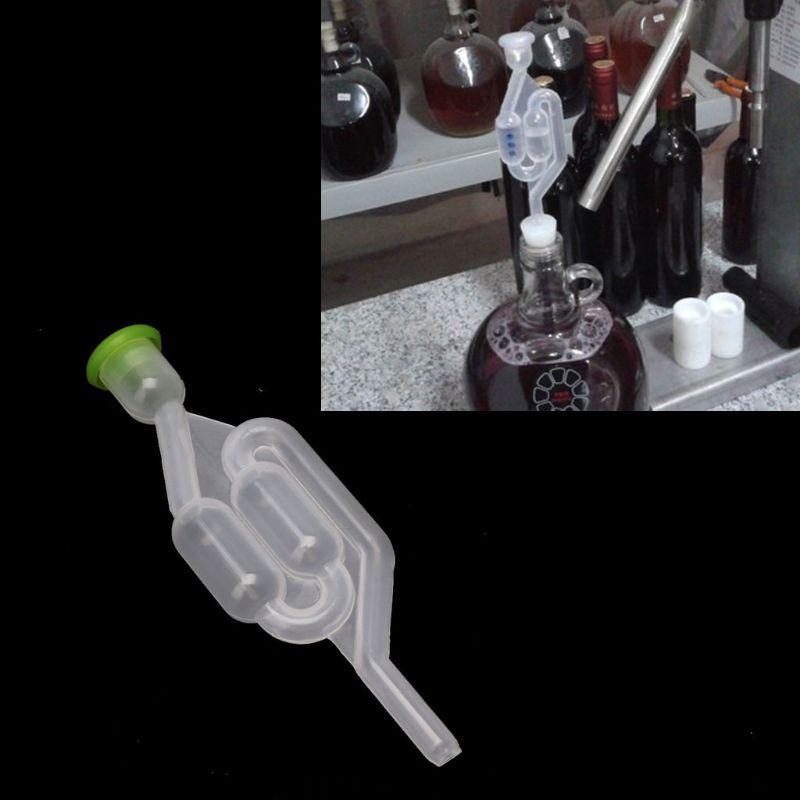 5 Pieces S-Shape Air Lock Twin Bubble Plastic Airlocks Homebrew Fermentation Wine for Valve Reusable Beer Making Tool