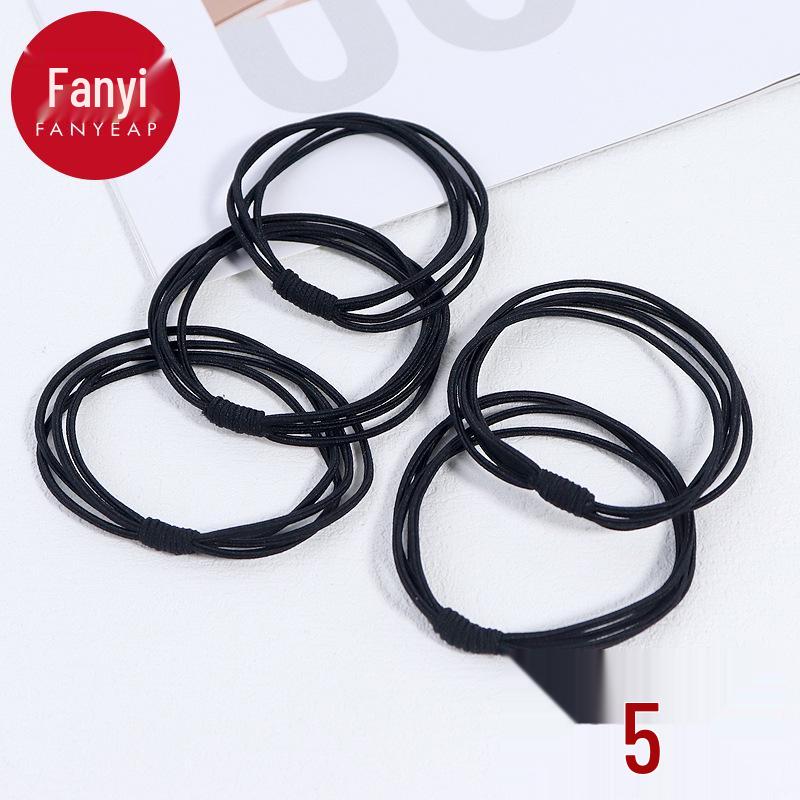 Women's A1V40 Hair Tie Set: Simple One-Piece Ponytail Rope with Free Shipping