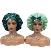 Custom Logo Stain Bonnet and Silk Durags Women Sleeping Hair Bonnets Colorful Satin Bonnets Satin Hair Wraps