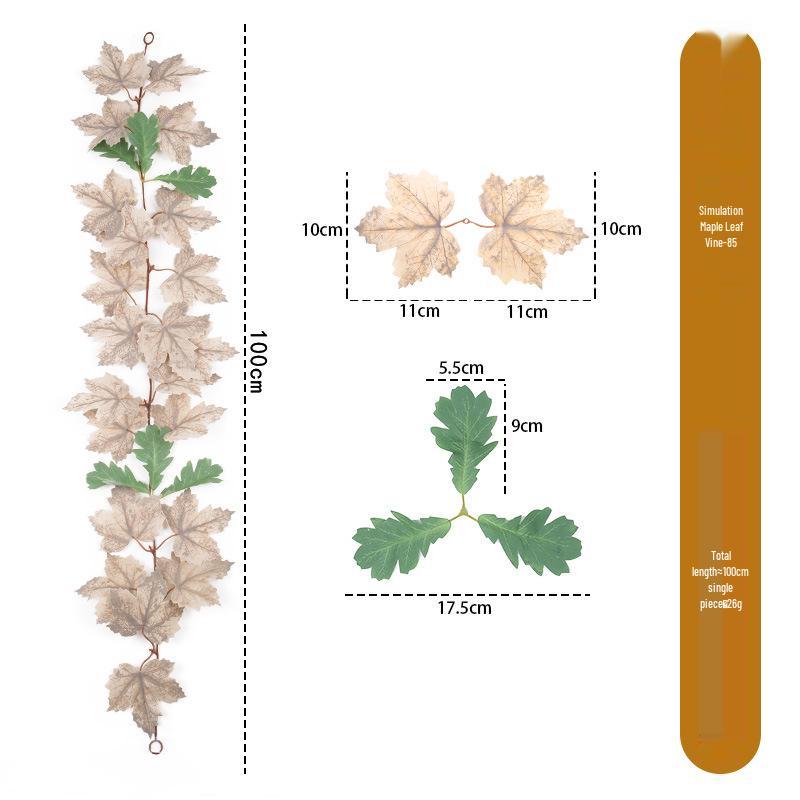 1m Autumn Maple Leaf Rattan Wall Hanging Decoration