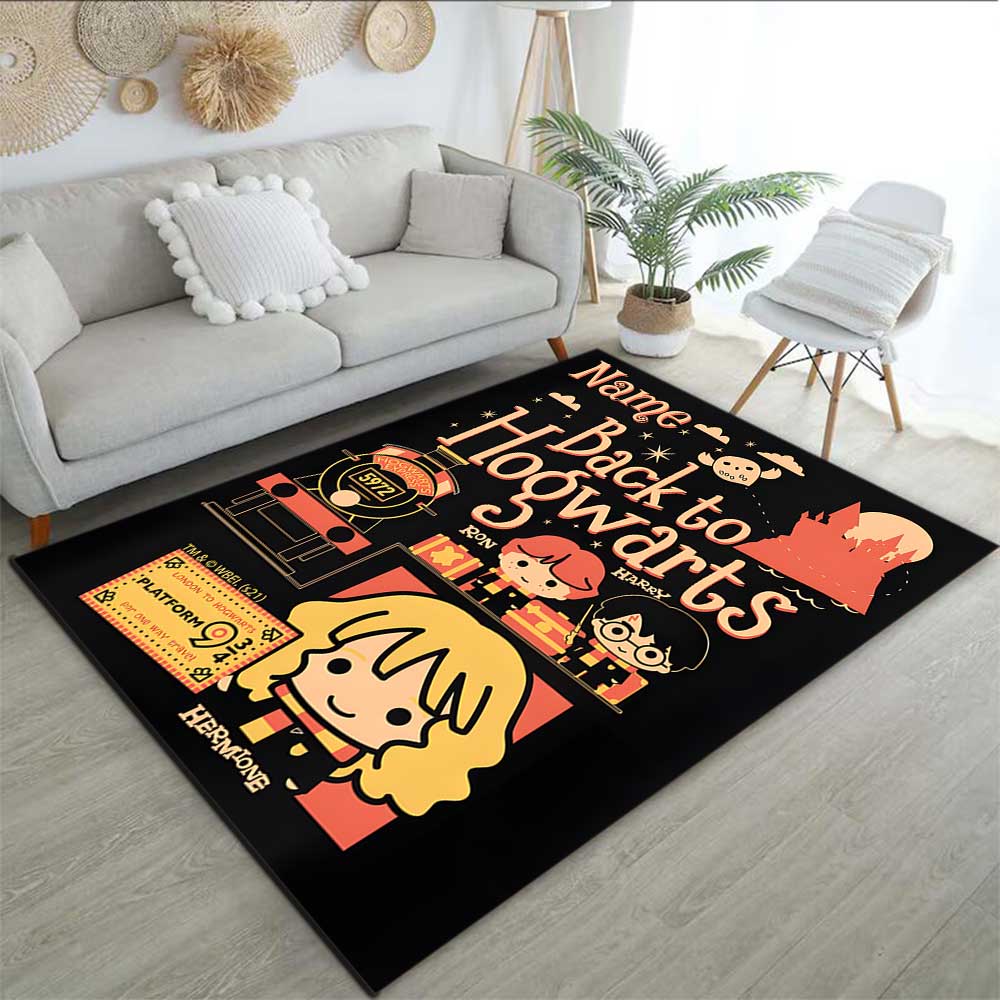 Warner Bros. Works (2) Customize Your Name Rug, Office Chair Cushion, Home Bedroom Living Room Gift.