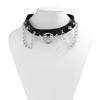 Accessories, Sweet Cool Skull Peach Heart Metal Rivet Clavicle Chain, Harajufeng Cross Pu Necklace