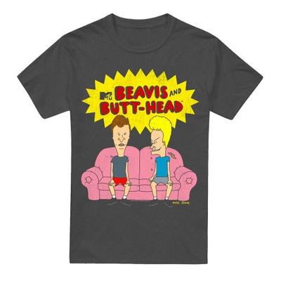 Beavis & Butthead Unisex Adult Couch OG Logo T-Shirt