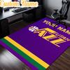 Custom Name Jazz Basketball Team Rug, Office Rug, Chair Rug, Carpet for Living Rooms, Doormat Game Rug Home Decor Christmas Gifts