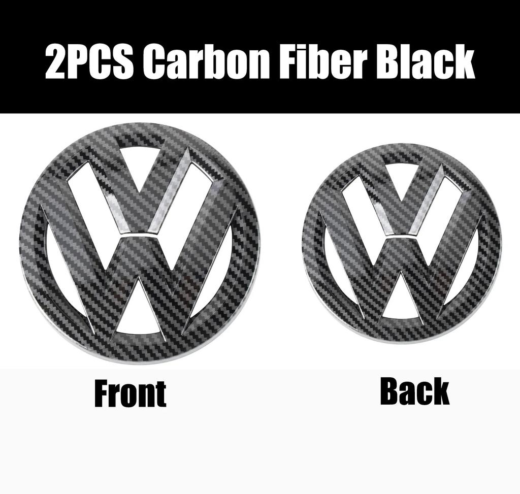 LVAXC1 2pcs Car Logo Front Grille Rear Trunk Emblem Sticker For VW GTI Golf MK6 MK7 Polo Passat CC Tiguan T-ROC Jetta Arteo Accessories