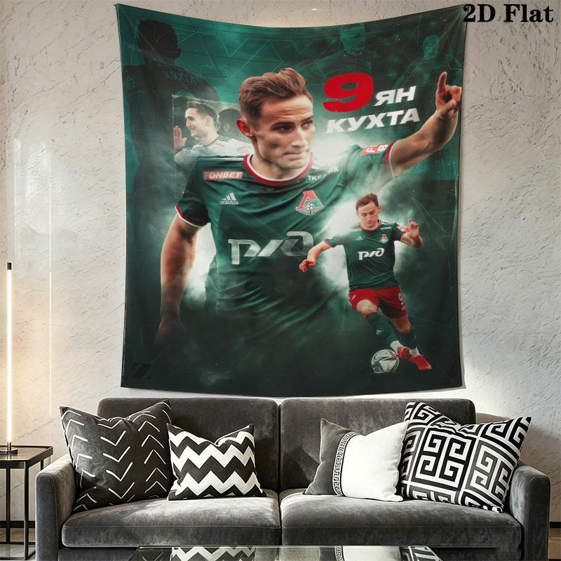Lokomotiv Moscow Surge Wall Hanging Printed Fabric Blanket Decorative Tapestries for Bedroom Living Room Home Decor