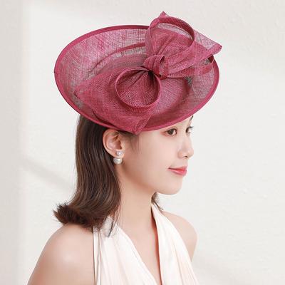 X4053 Fashion Hair Linen Wedding Hats Women Elegant Headpieces Facinator Cap Wedding Bride Accessories