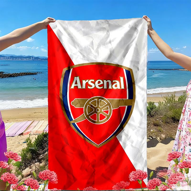 Football Team F.C Print Beach Towel, Versatile Lightweight Absorbent Beach Towel for Pool Surf Yoga Bathroom, Perfect Birthday Holiday Gift