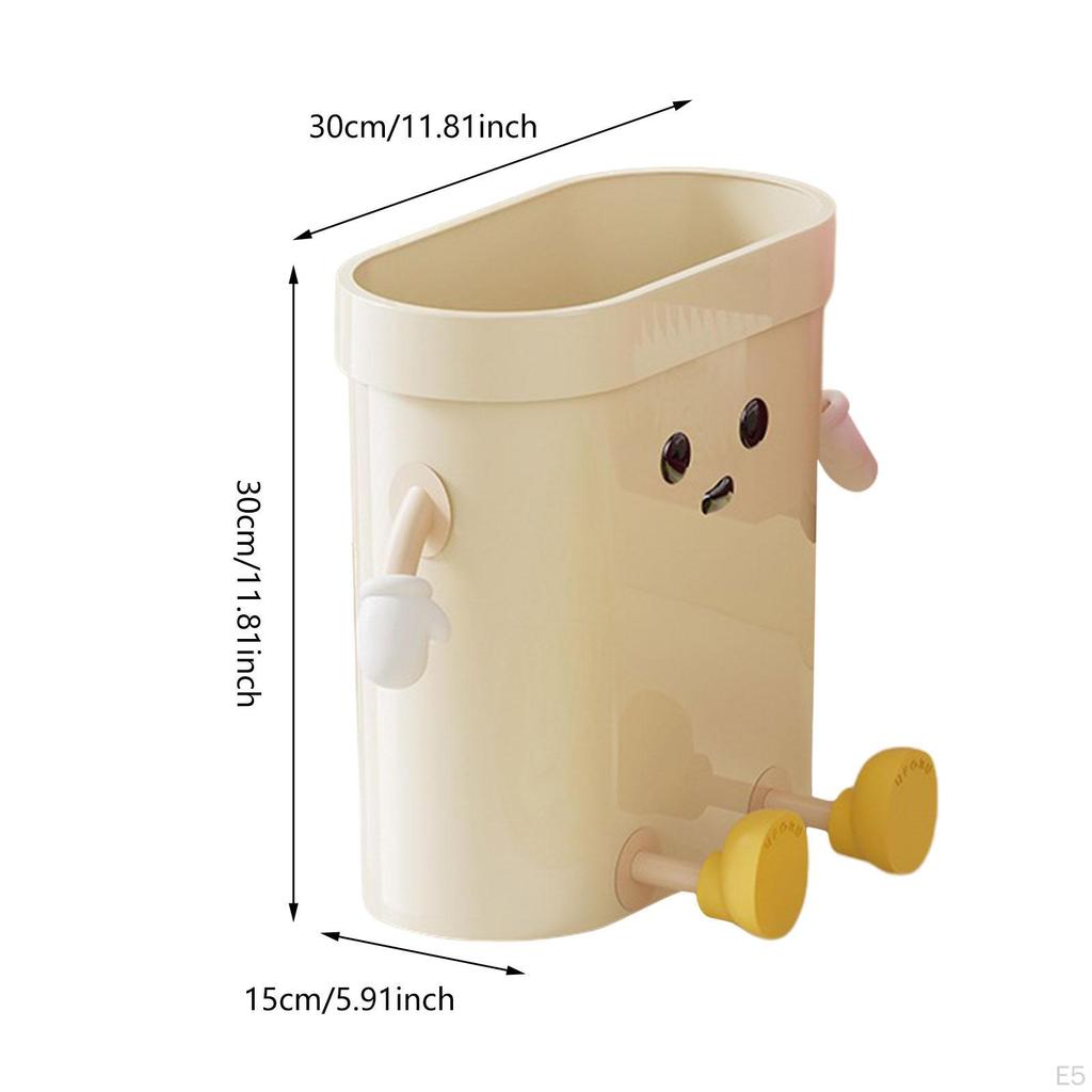 Compact Waste Container for under Desk Bedroom Study Living Room