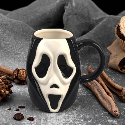 Halloweenowa Atmosfera Zabawna Gęba Ceramiczny Kubek Ozdoba na Stół Zabawna Gęba Dekoracja Halloweenowa Rekwizyty Atmosferyczne