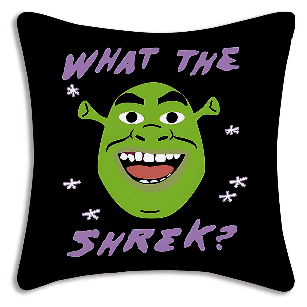 Federe per Cuscino Divertenti Shrek Film Fantasy Cartone Animato Divano Decorativo Casa Stampa Double-Sided Corto Peluche Cuscino Carino