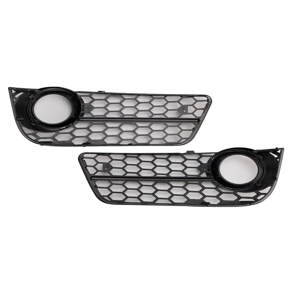 2PCS Honeycomb Front Fog Lamp Cover Grille Grill Fit A5 2007-2011