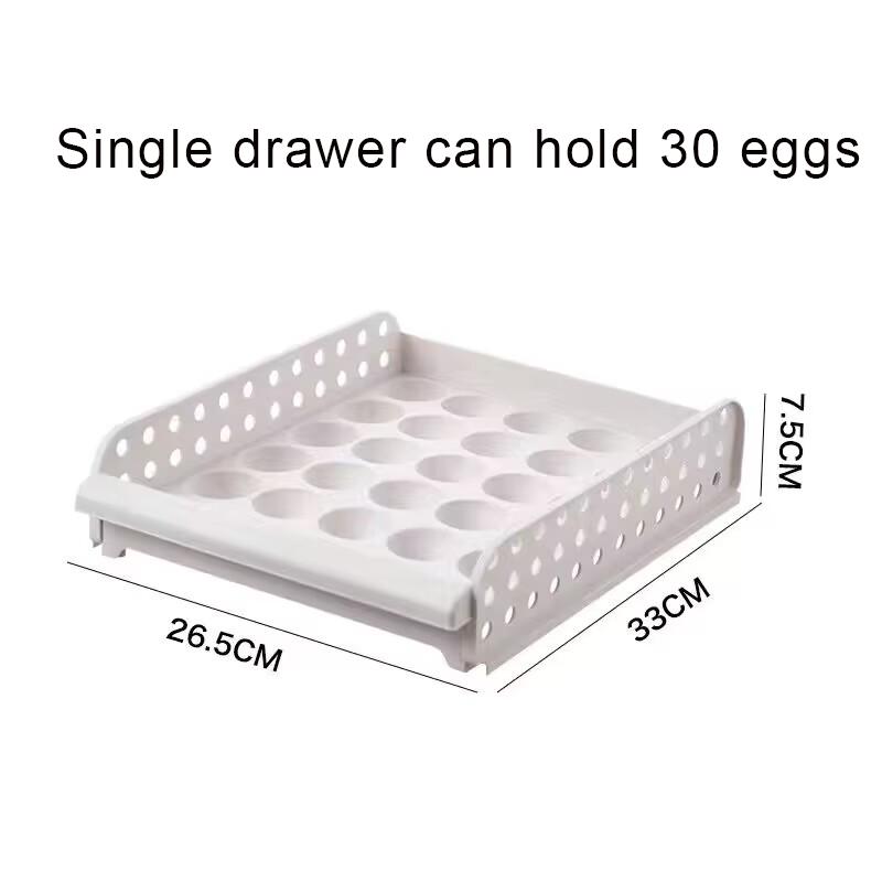 

Бытовой контейнер для хранения яиц выдвижного типа, контейнер для хранения яиц в холодильнике, пластиковый прозрачный контейнер для сохранения свежести, двухслойный лоток для яиц