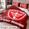 Hull KR Printed Bedding Set Custom Name Text 1 Duvet Cover 2 Pillowcases For Bedroom