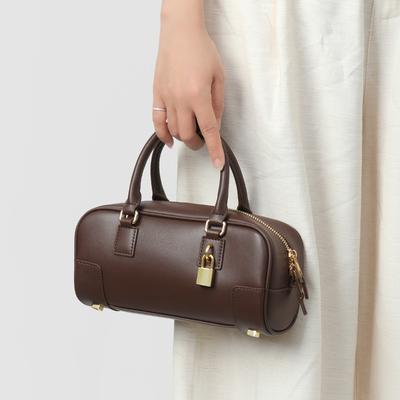 Niche Design Leather Retro Underarm Bag 2 New Bowling Bag Underarm Bag Shoulder Bag Women's Bag