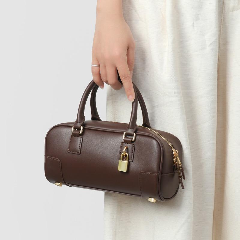 Niche design leather retro underarm bag 2 new bowling bag underarm bag shoulder bag women s bag