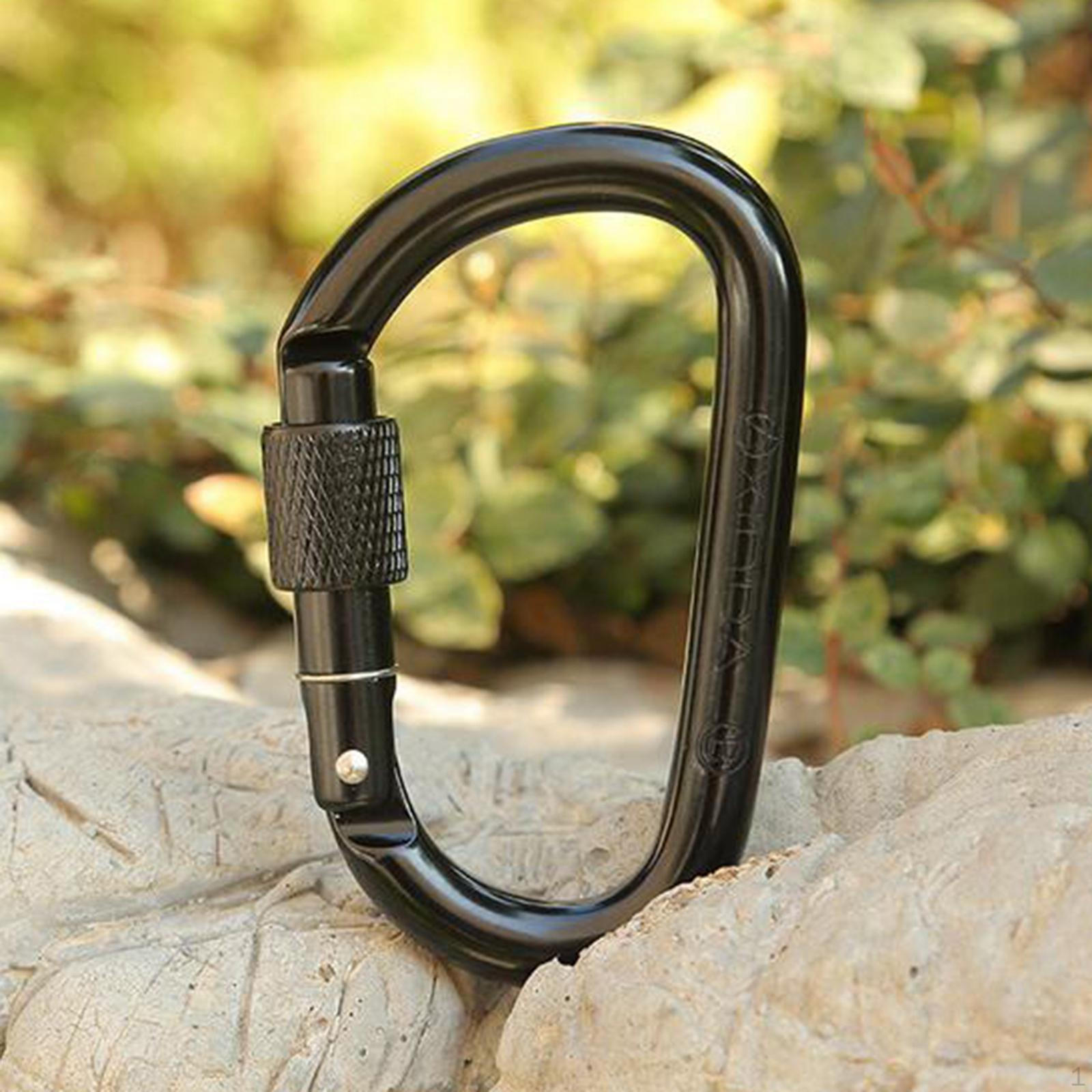 Climbing Carabiner Clips, and Heavy Duty, Perfect for Rappelling, Dog Leash,
