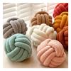 Handgefertigtes Luxus-Fleece-Rollenkissen mit geknotetem Ballkissen für Sofa oder Wohnzimmer Stricktechnik Dekoratives und Wurfkissen