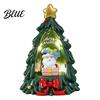 Lighted Resin Ornament Festive Tabletop with Warm Christmas Tree for Desk LED Lights Decor Holiday